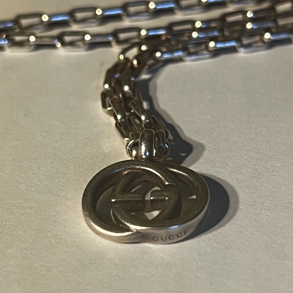 GUCCI 925 SILVER GG NECKLACE - Picture 2 of 7